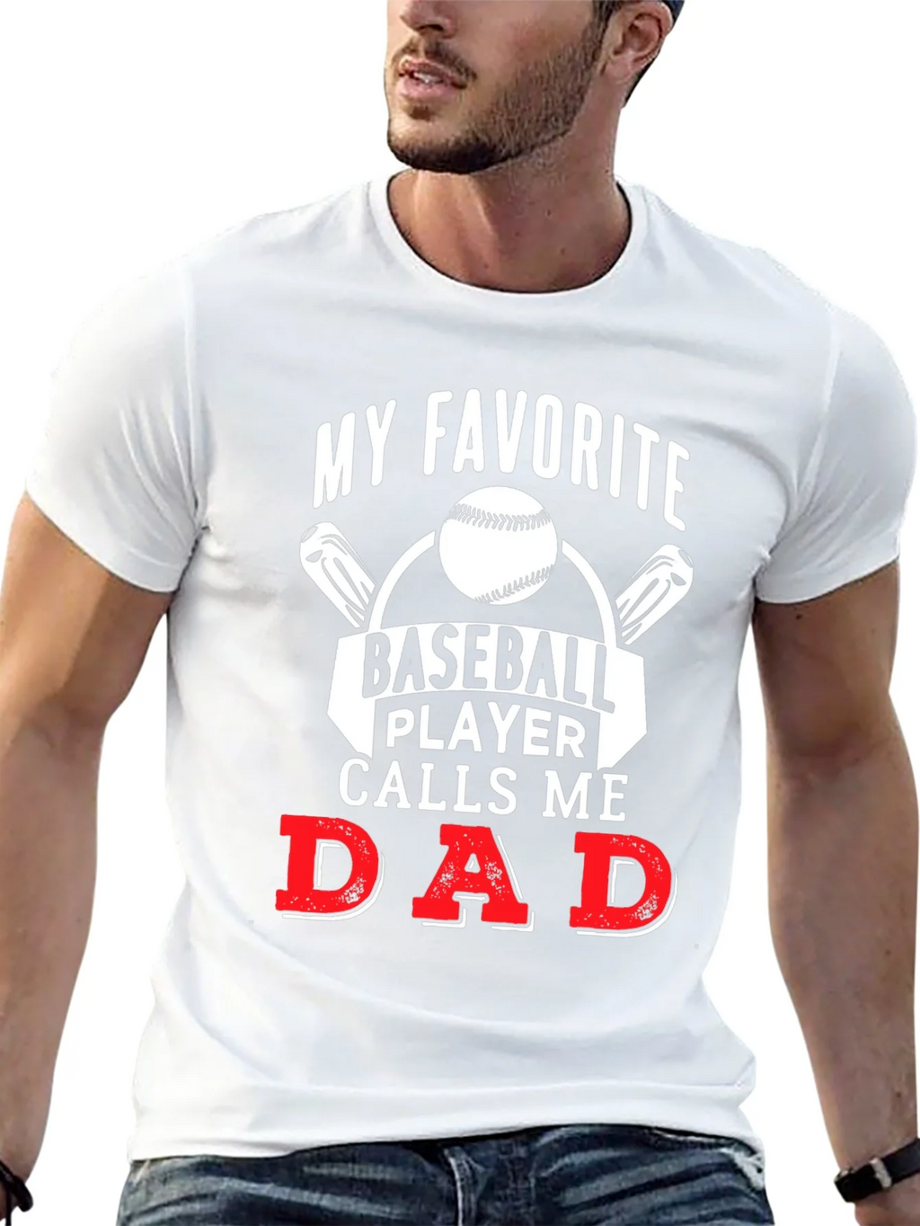 My Favorite Baseball Player Calls Me Dad T-Shirt product image 12