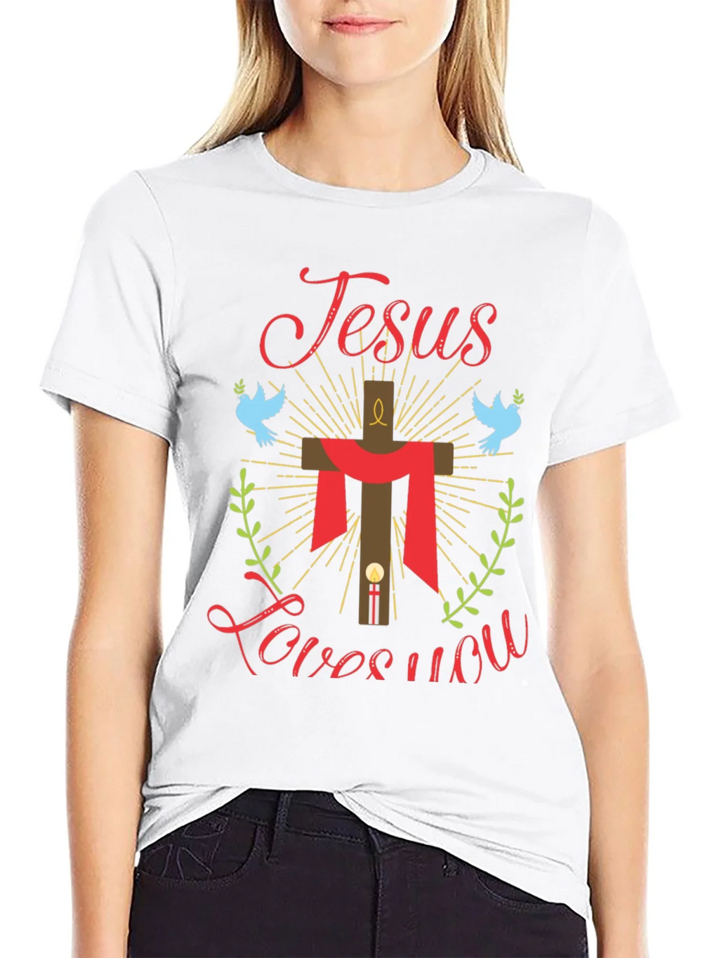 Jesus Loves You Graphic Tee - Religious T-Shirt product image 8