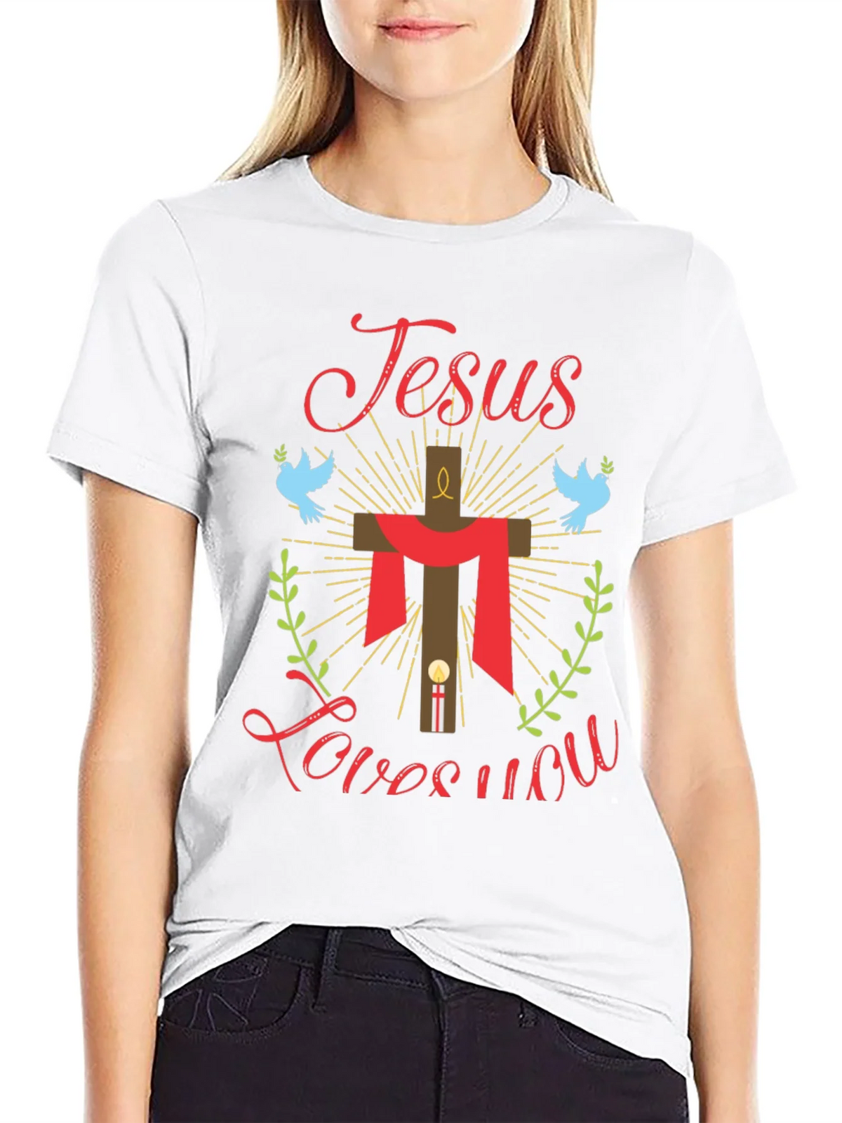 Jesus Loves You Graphic Tee - Religious T-Shirt product image 8