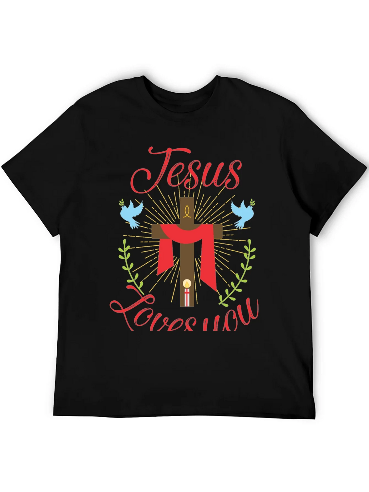 Jesus Loves You Graphic Tee - Religious T-Shirt product image 5