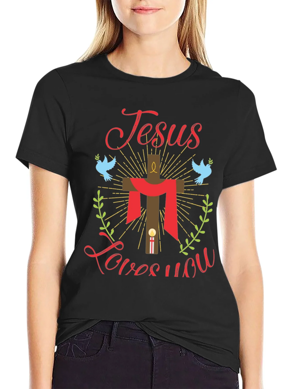 Jesus Loves You Graphic Tee - Religious T-Shirt product image 2