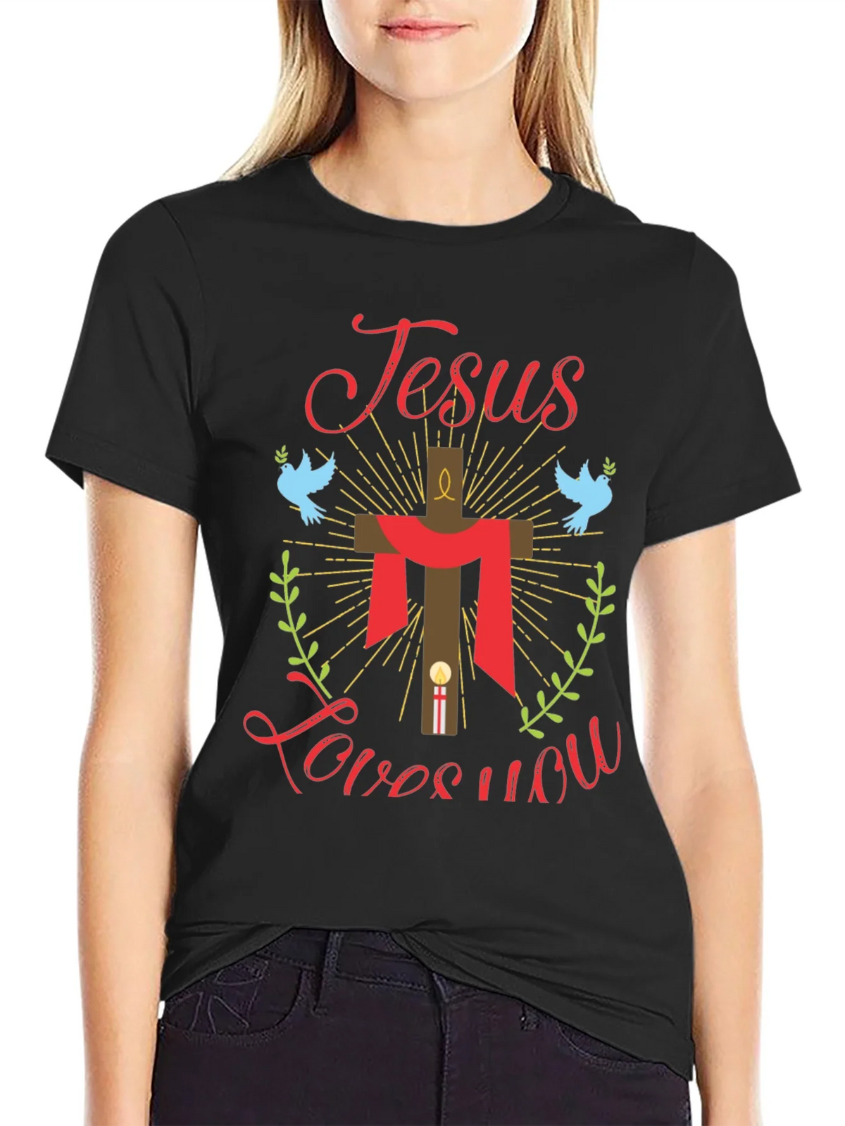 Jesus Loves You Graphic Tee - Religious T-Shirt product image 2