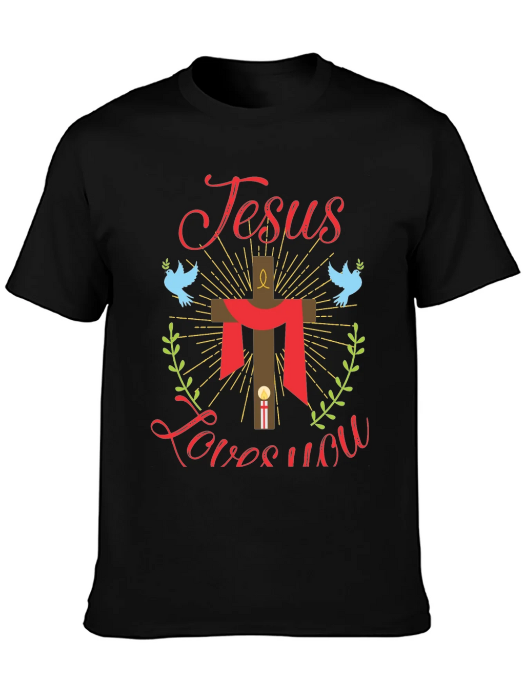 Jesus Loves You Graphic Tee - Religious T-Shirt product image 3