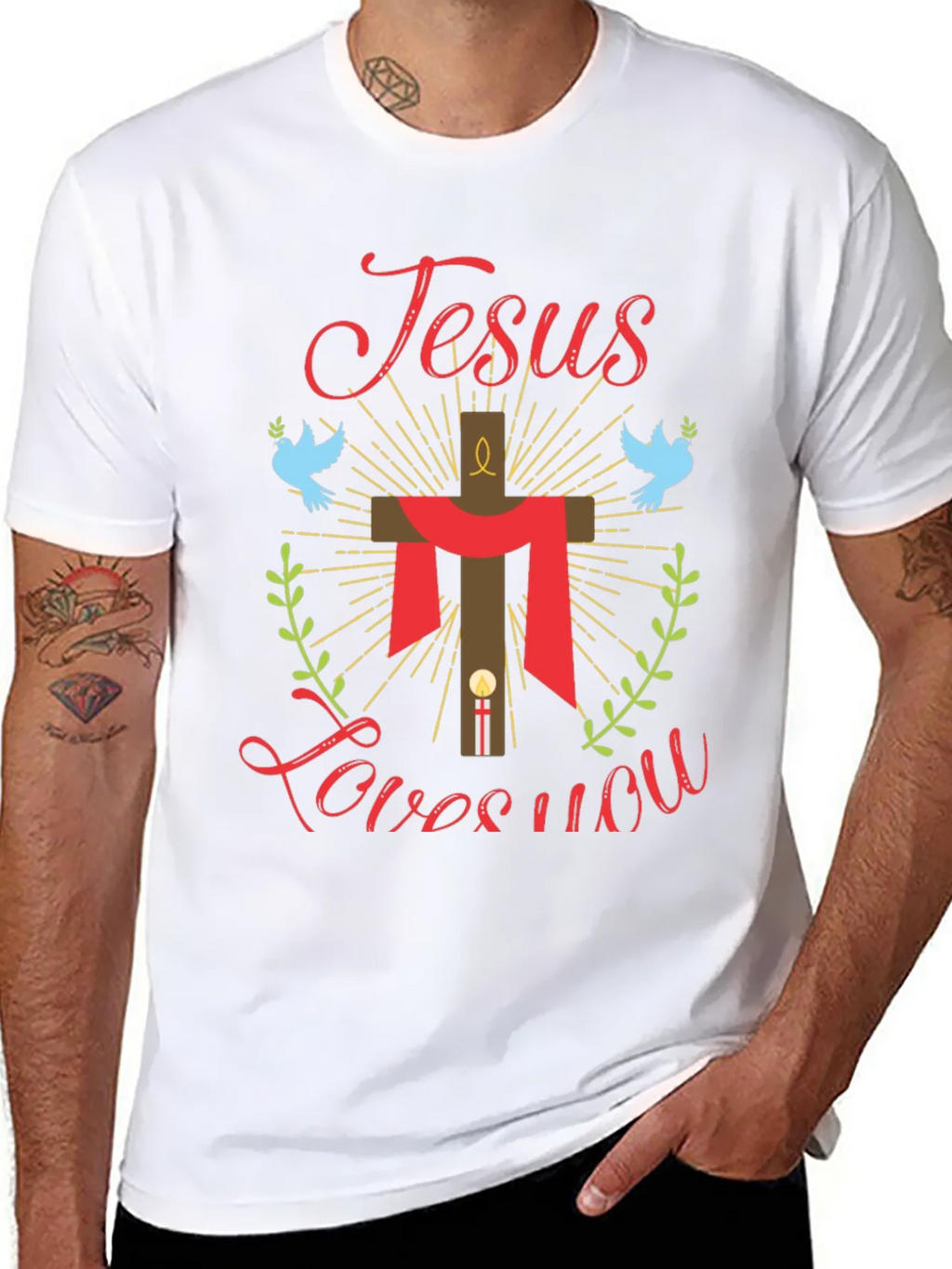 Jesus Loves You Graphic Tee - Religious T-Shirt product image 7
