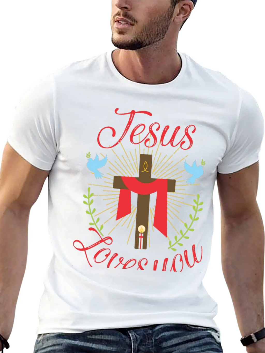 Jesus Loves You Graphic Tee - Religious T-Shirt product image 12