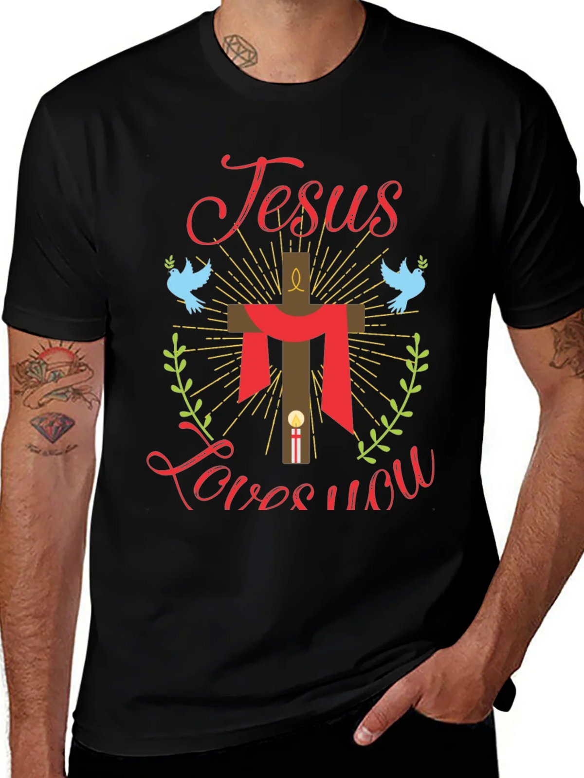 Jesus Loves You Graphic Tee - Religious T-Shirt product image 1
