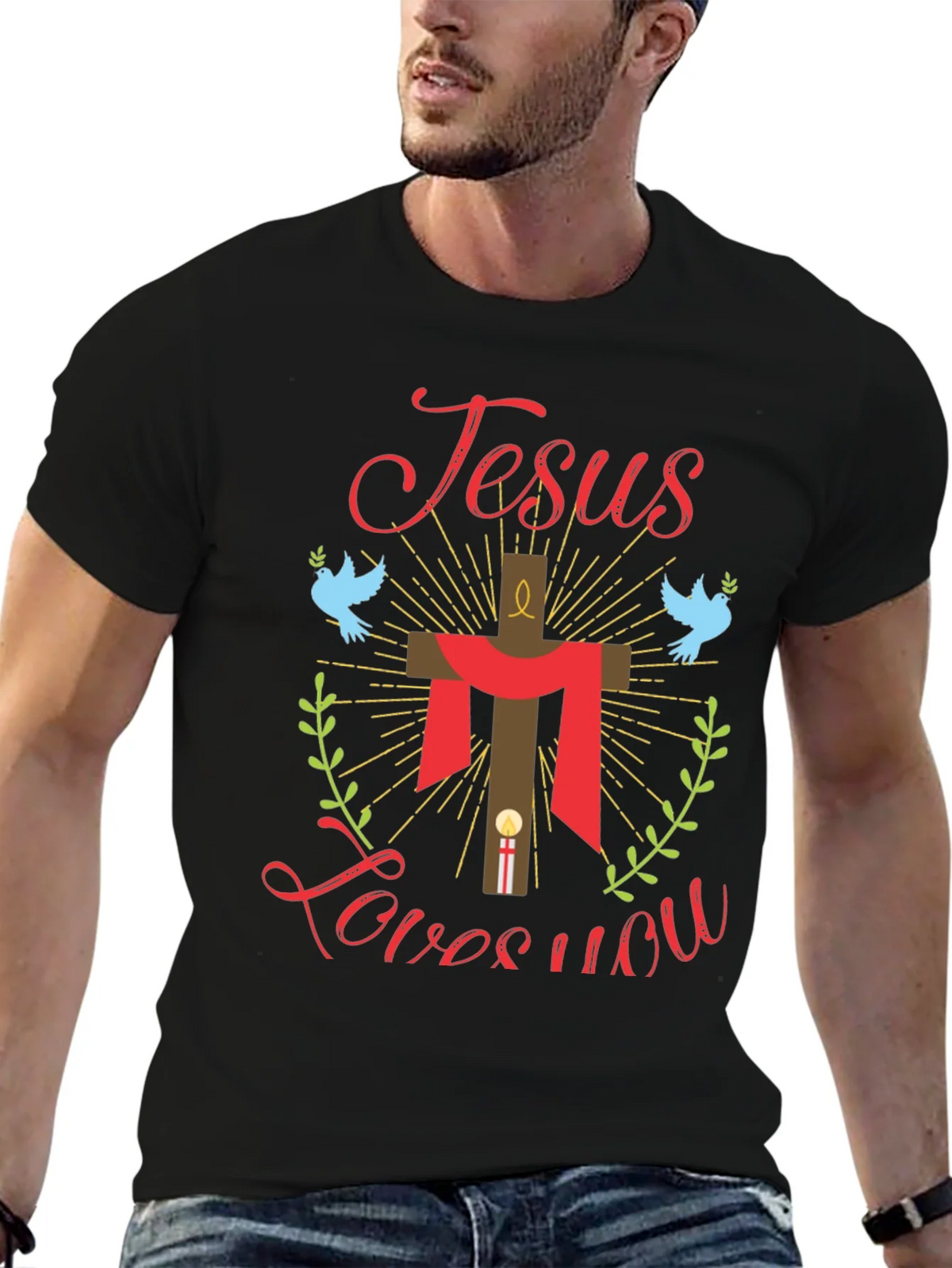 Jesus Loves You Graphic Tee - Religious T-Shirt product image 6