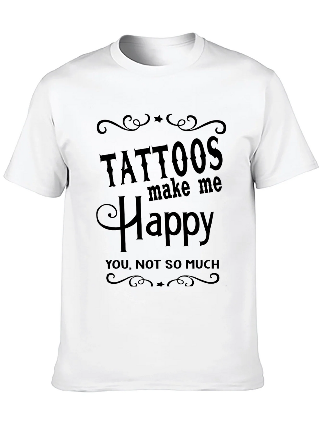 Tattoos Make Me Happy Graphic Tee - Mens Black T-Shirt product image 9