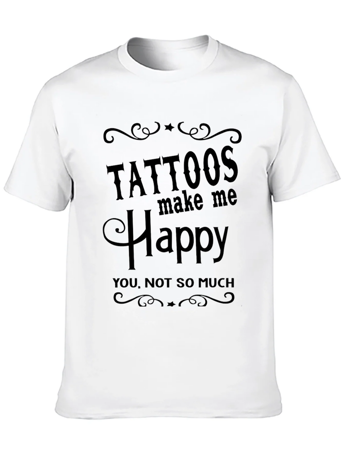 Tattoos Make Me Happy Graphic Tee - Mens Black T-Shirt product image 9