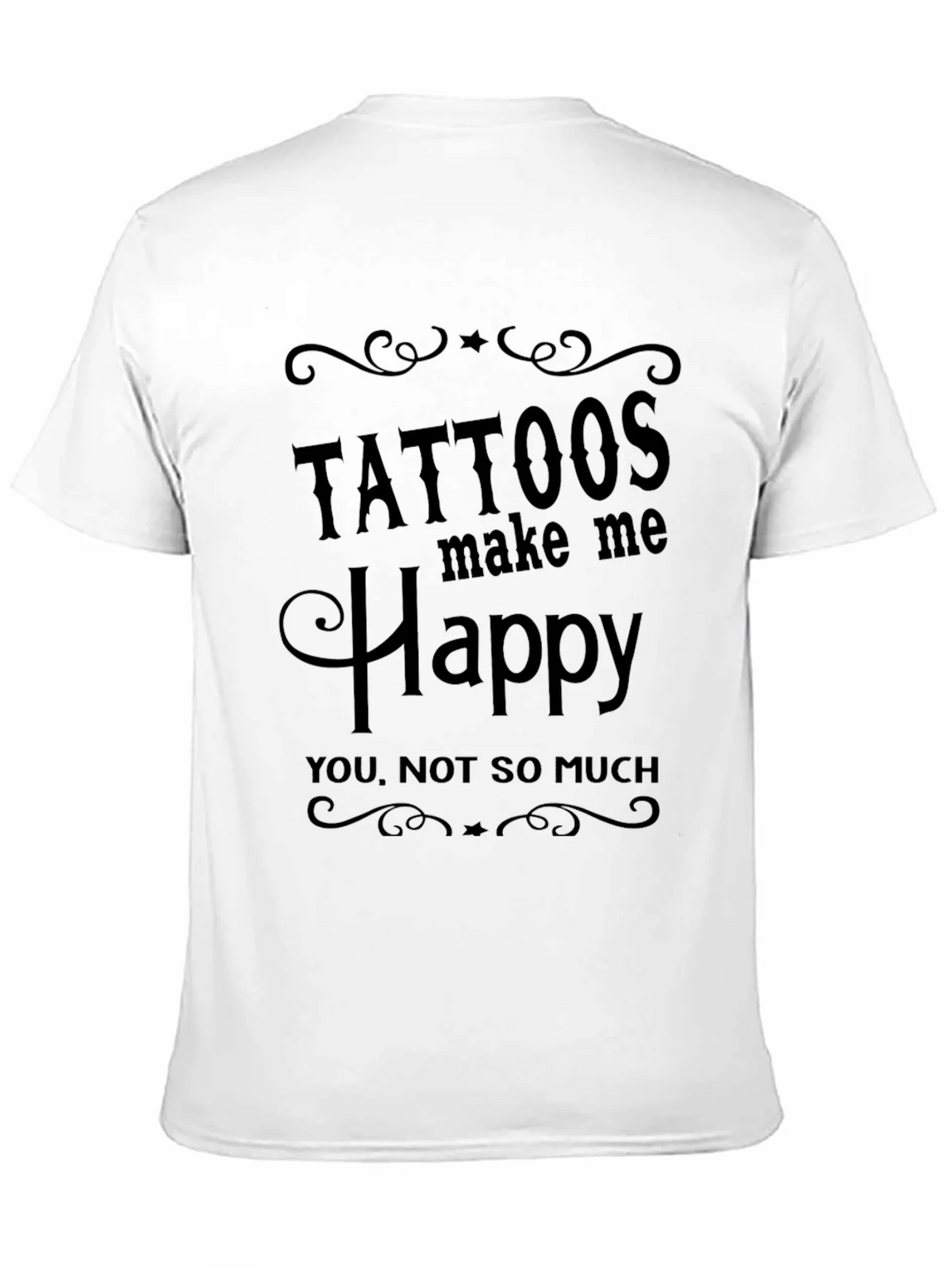 Tattoos Make Me Happy Graphic Tee - Mens Black T-Shirt product image 10