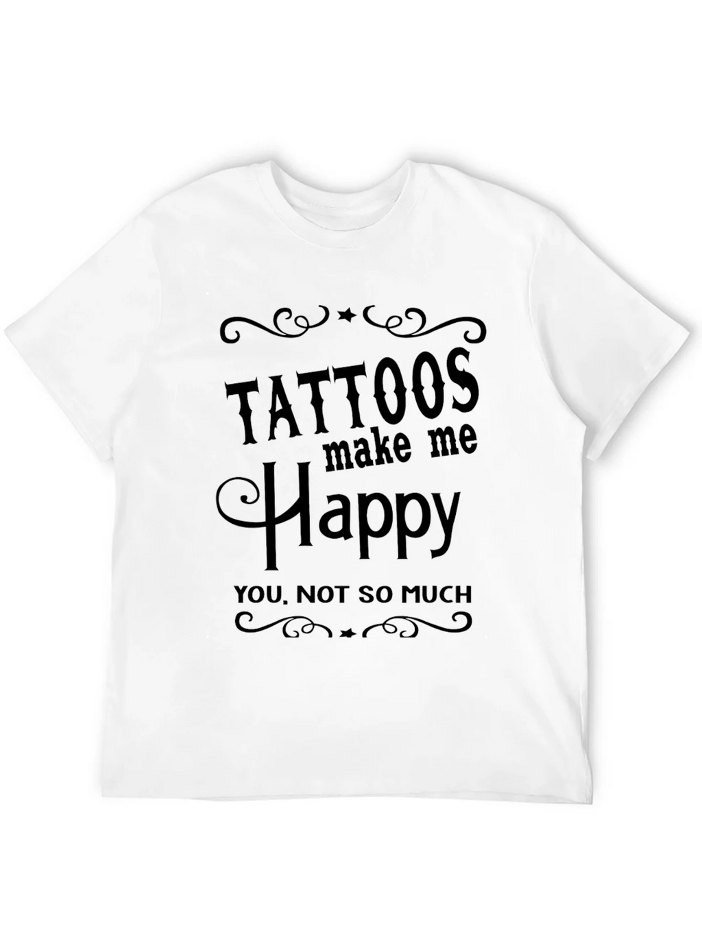 Tattoos Make Me Happy Graphic Tee - Mens Black T-Shirt product image 11