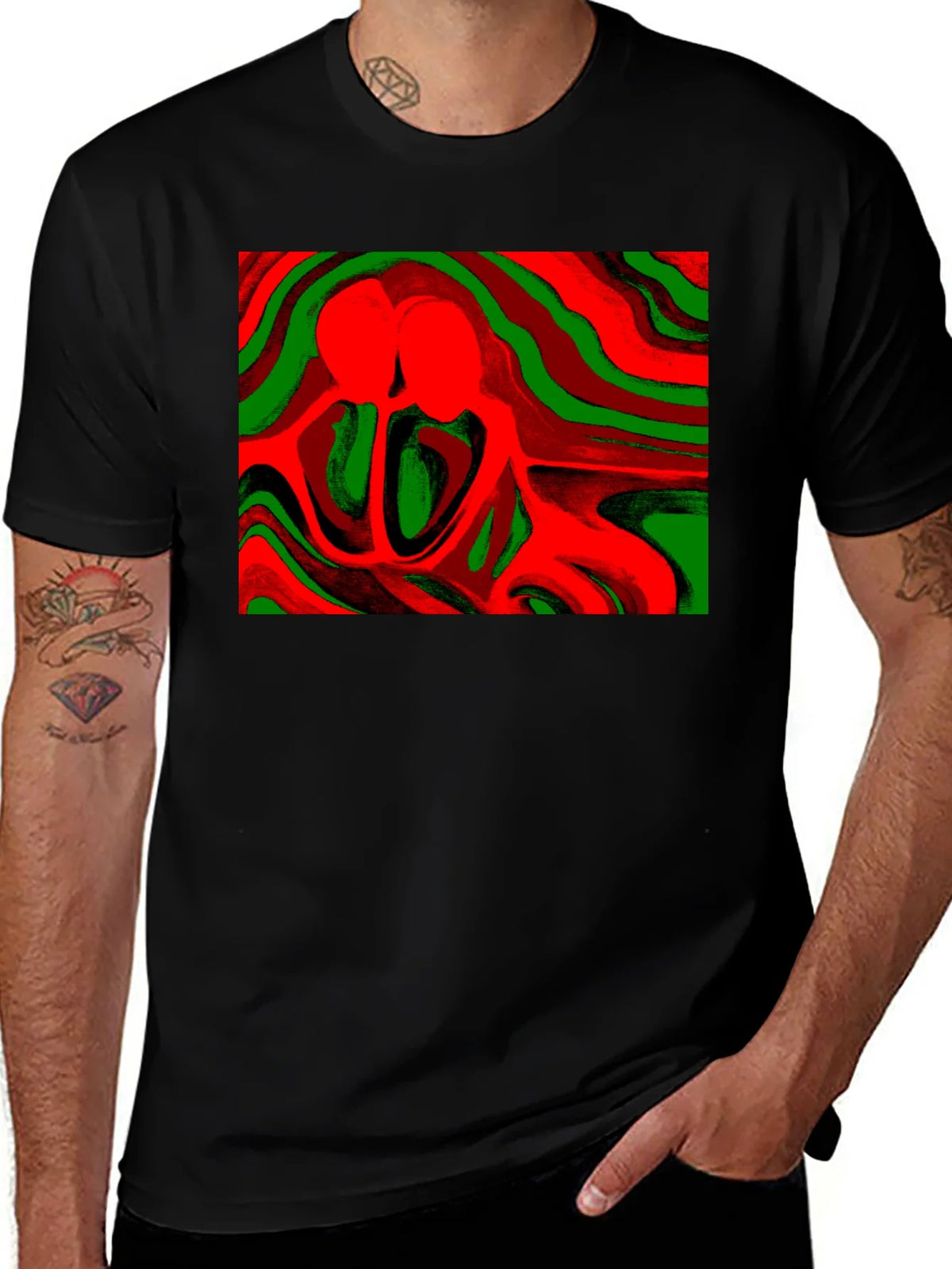 Abstract Lovers Graphic Tee - Stylish Comfort product image 1