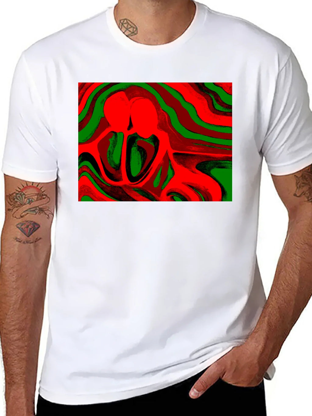 Abstract Lovers Graphic Tee - Stylish Comfort product image 7