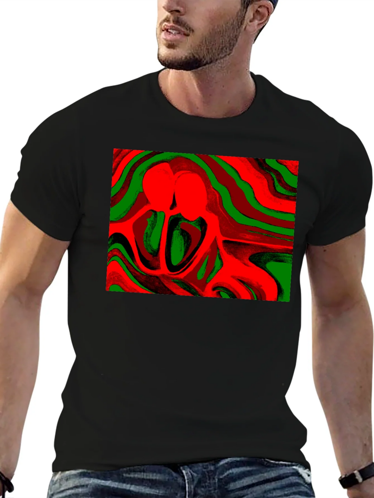 Abstract Lovers Graphic Tee - Stylish Comfort product image 6