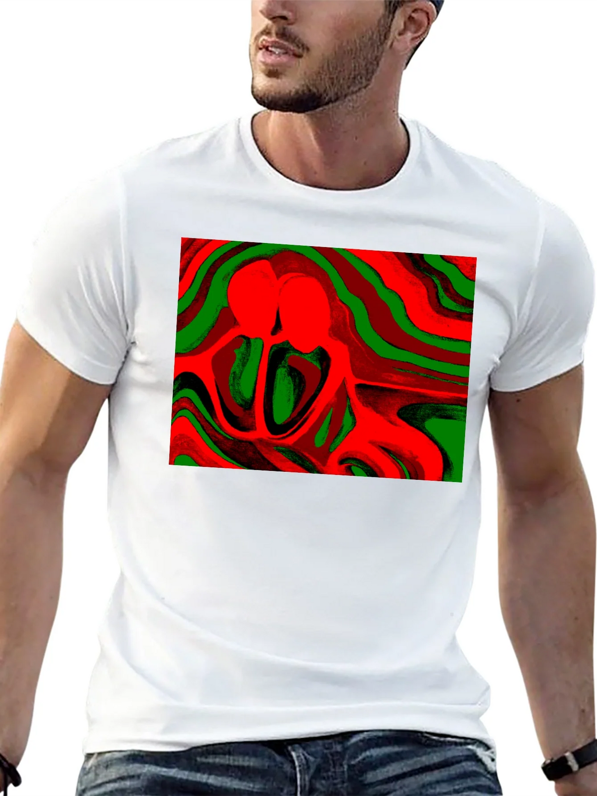 Abstract Lovers Graphic Tee - Stylish Comfort product image 12