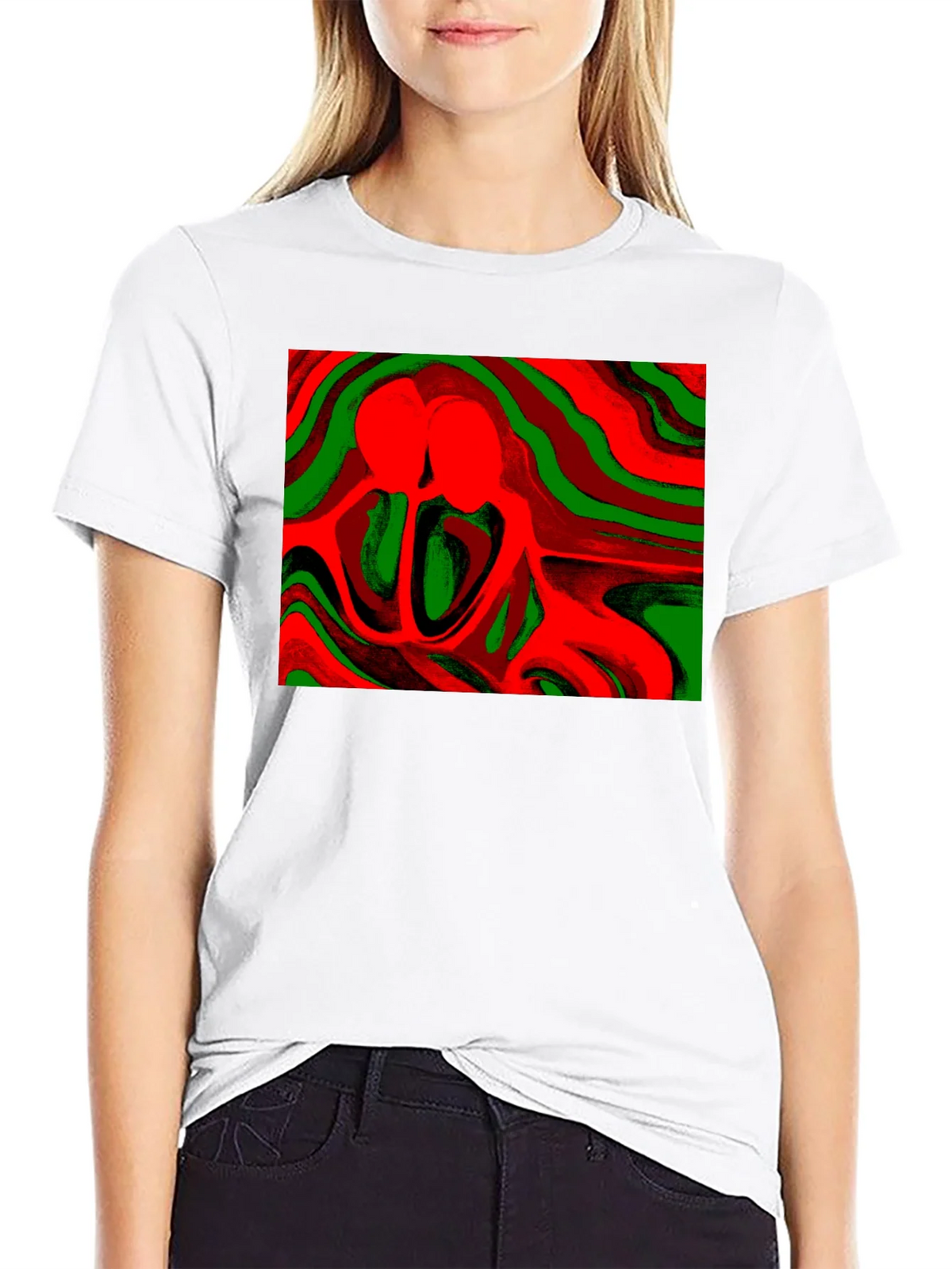 Abstract Lovers Graphic Tee - Stylish Comfort product image 8