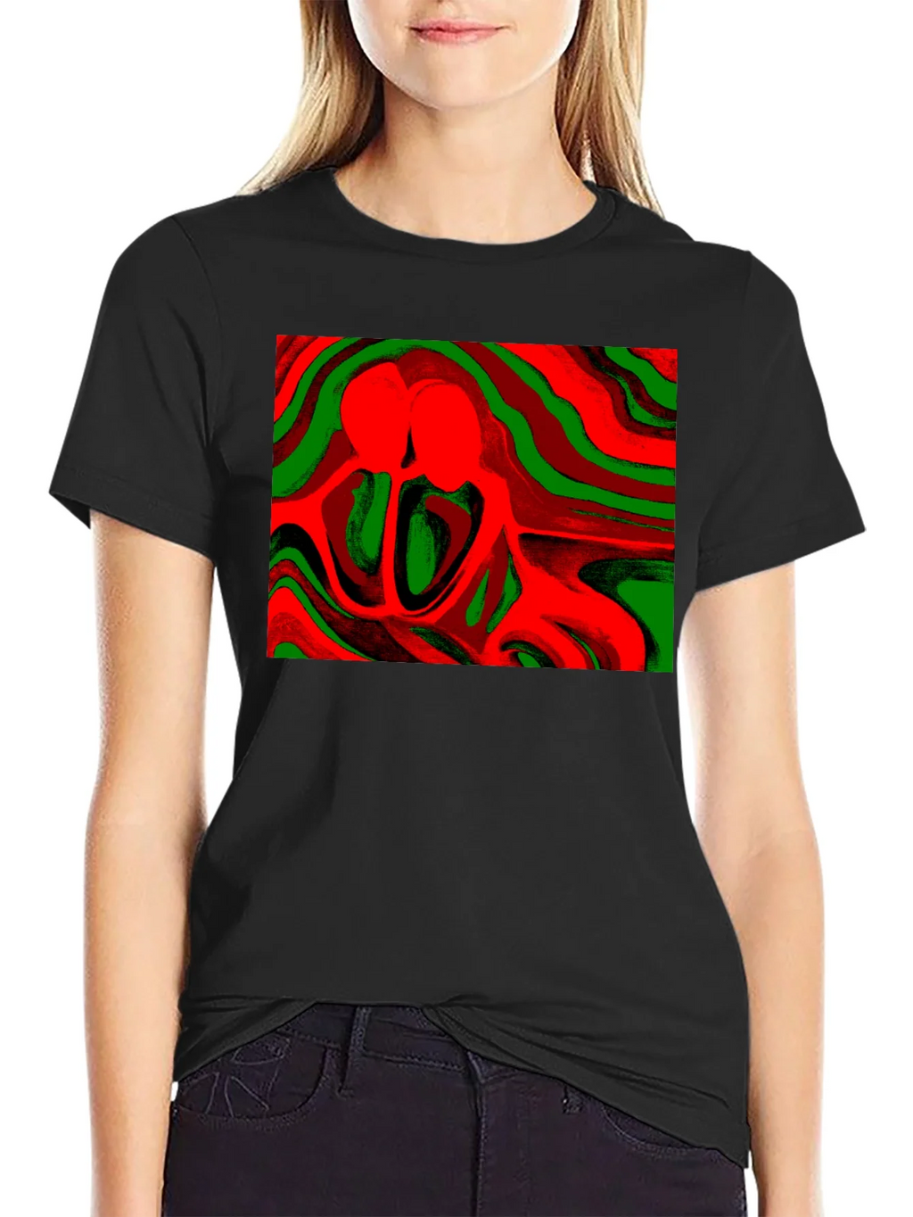 Abstract Lovers Graphic Tee - Stylish Comfort product image 2