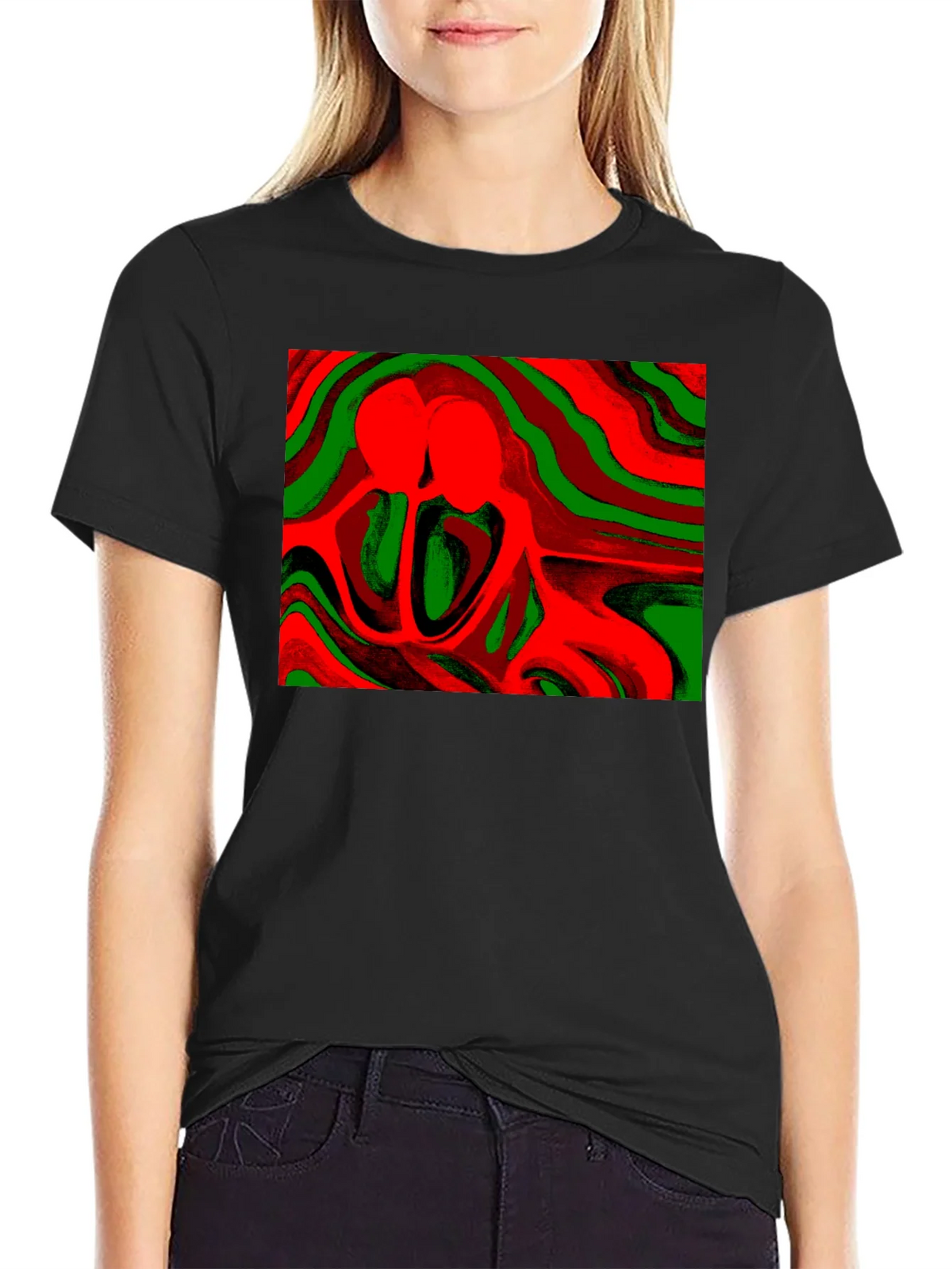 Abstract Lovers Graphic Tee - Stylish Comfort product image 2