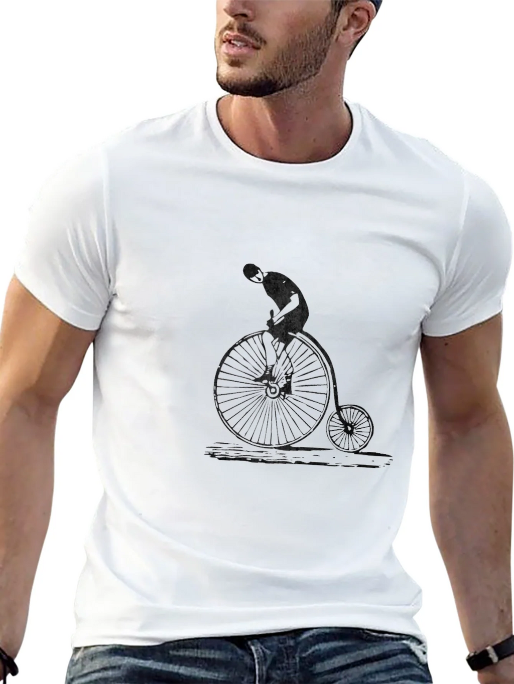 Vintage Bicycle Graphic Black T-Shirt product image 12