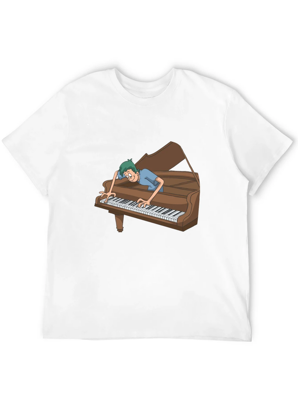 Funny Cartoon Piano Player Graphic Tee product image 11