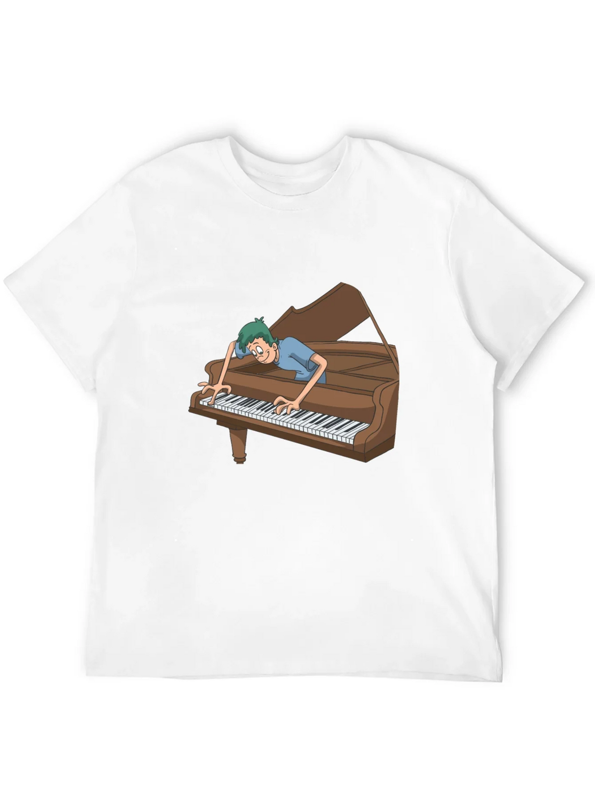 Funny Cartoon Piano Player Graphic Tee product image 11