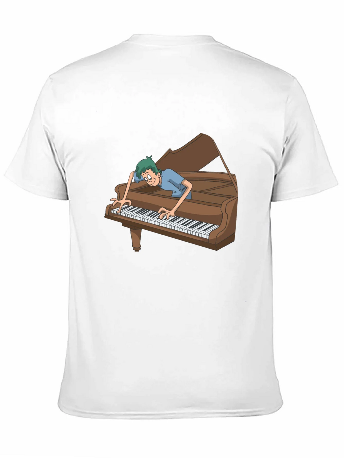 Funny Cartoon Piano Player Graphic Tee product image 10