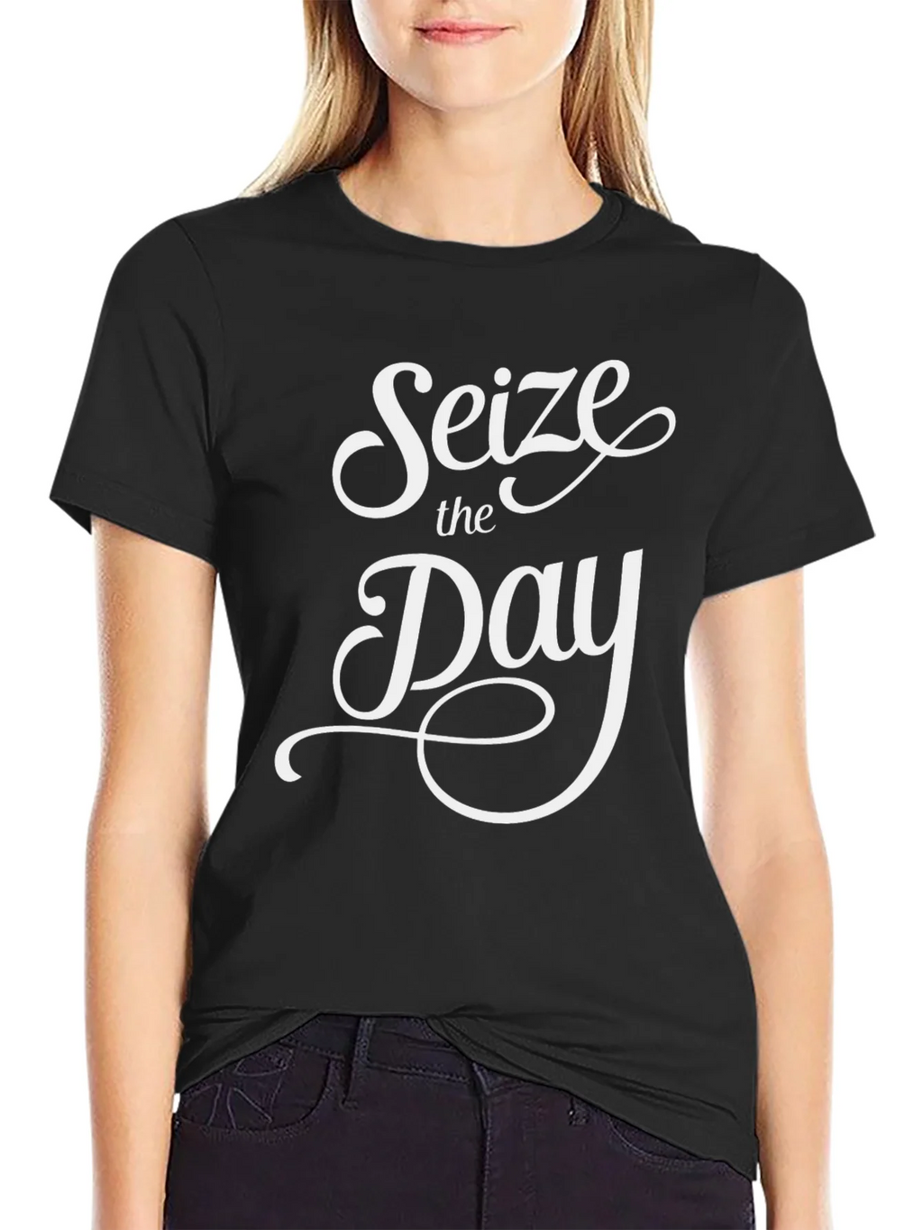 Seize the Day Black Graphic Tee product image 2