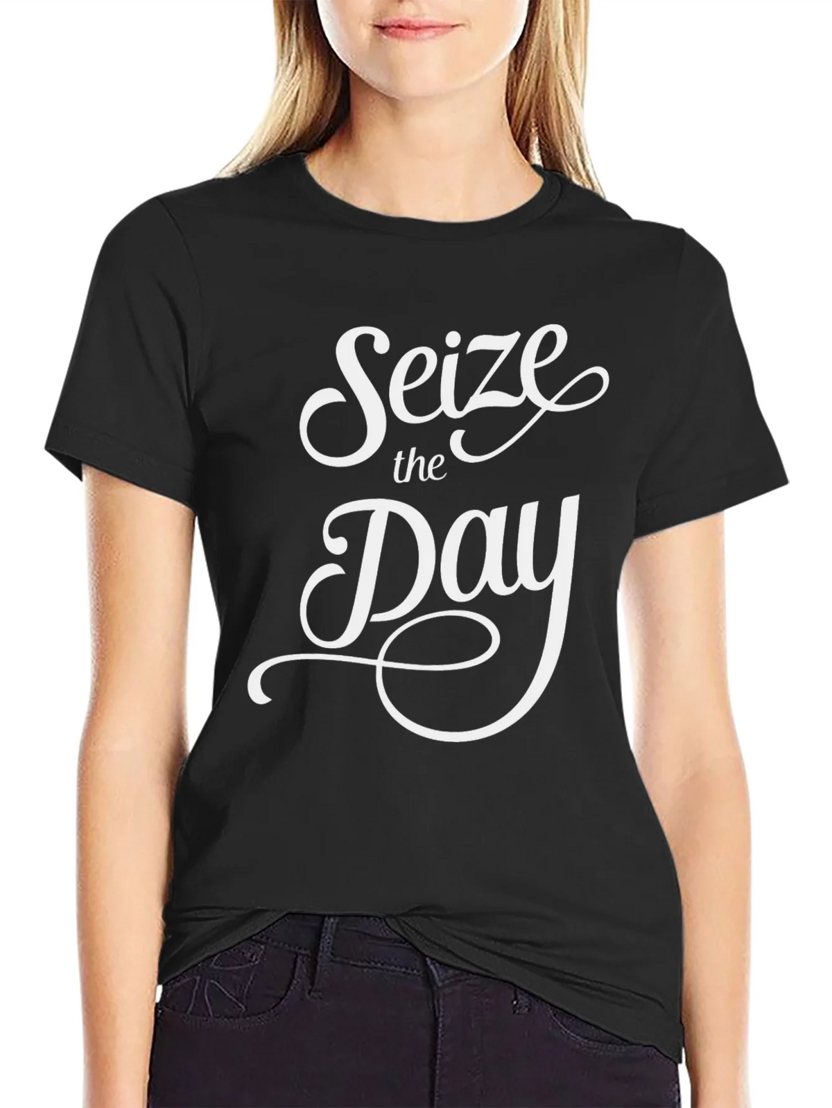 Seize the Day Black Graphic Tee product image 2