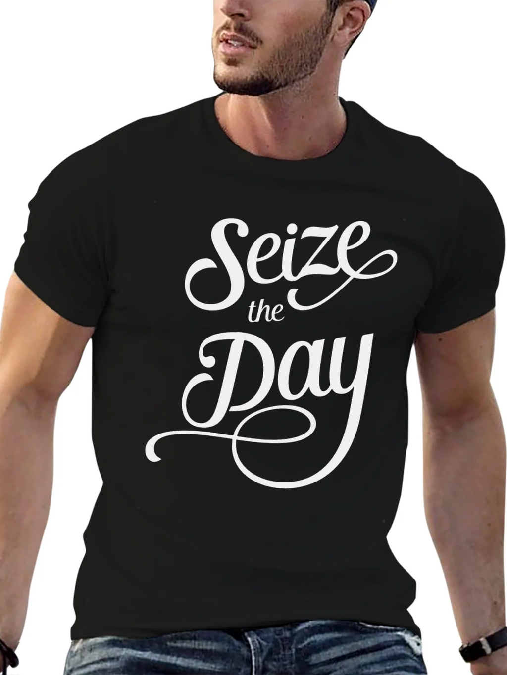 Seize the Day Black Graphic Tee product image 6