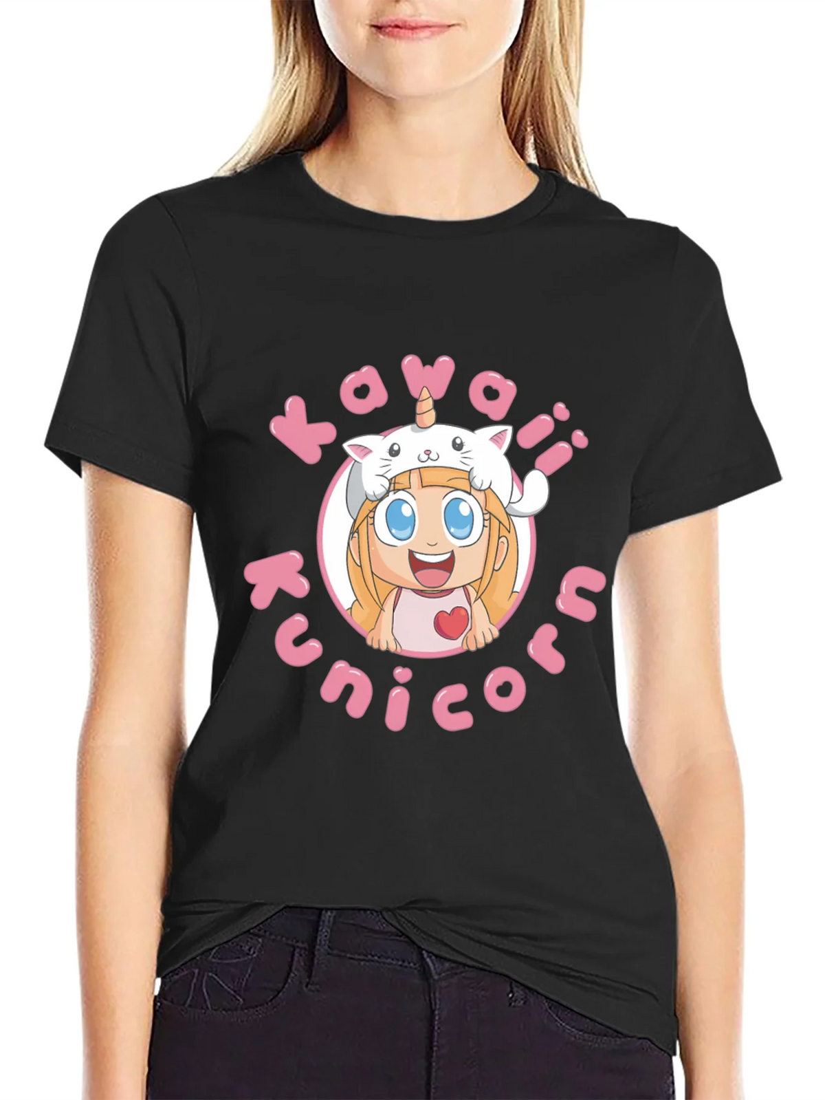 Kawaii Kunicorn T-Shirt: Cute Anime Style product image 1