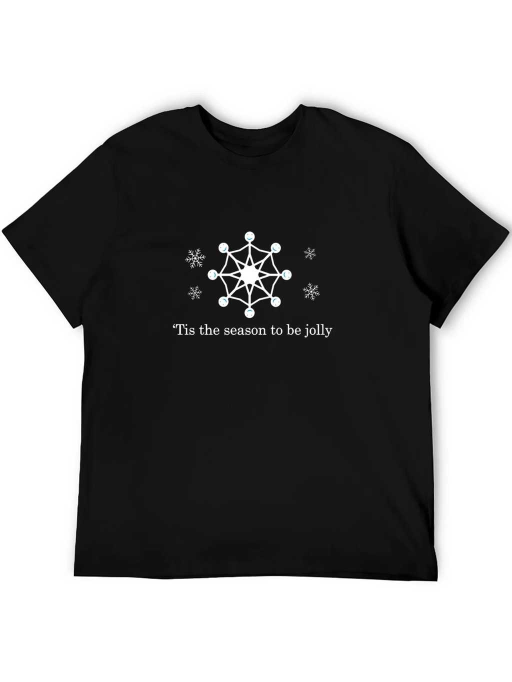 Festive Snowflake Graphic Tee - Tis the Season to Be Jolly product image 5