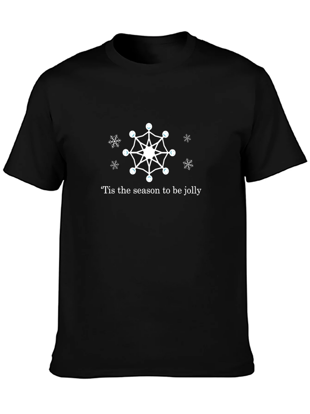 Festive Snowflake Graphic Tee - Tis the Season to Be Jolly product image 3