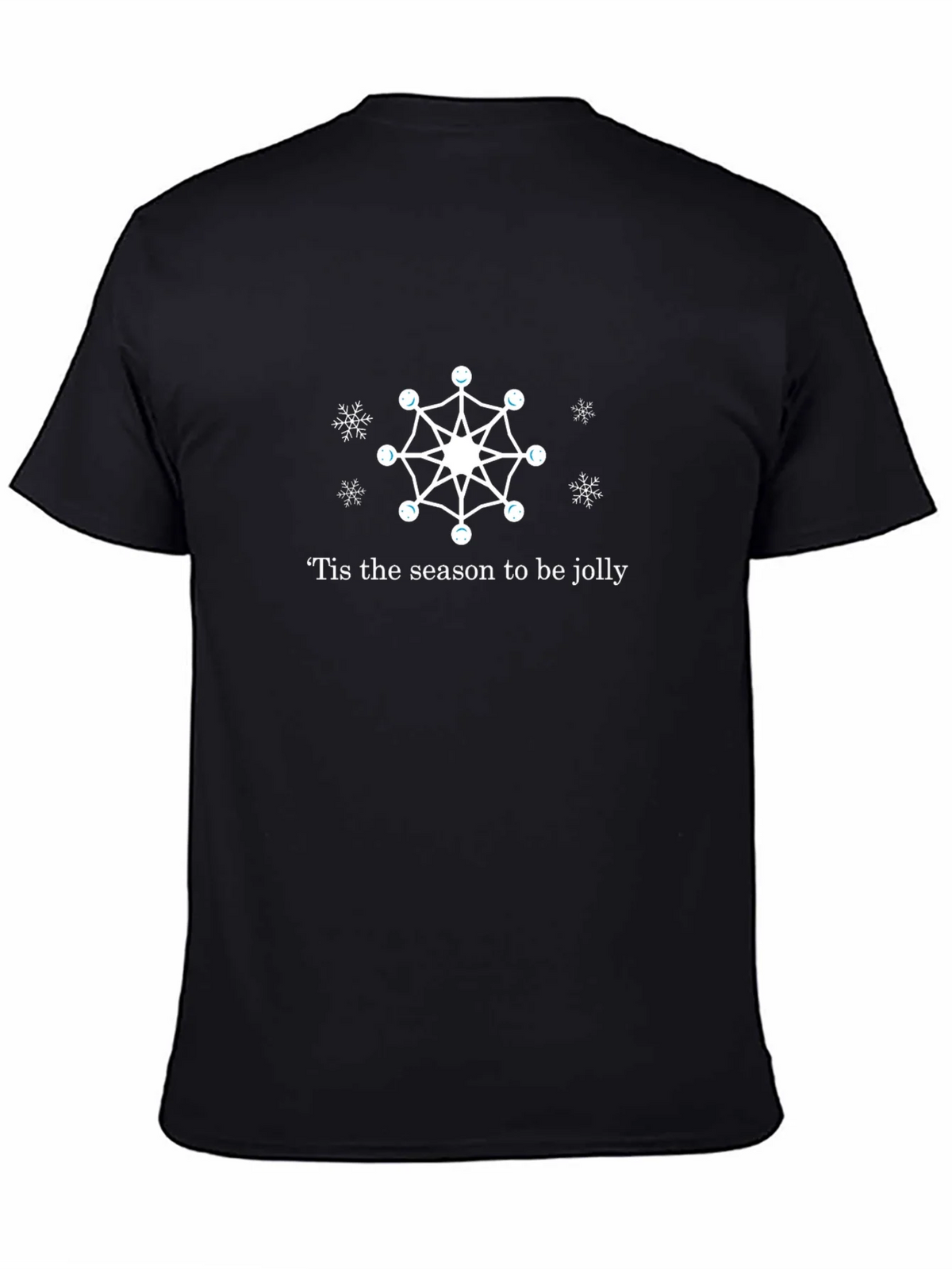 Festive Snowflake Graphic Tee - Tis the Season to Be Jolly product image 4