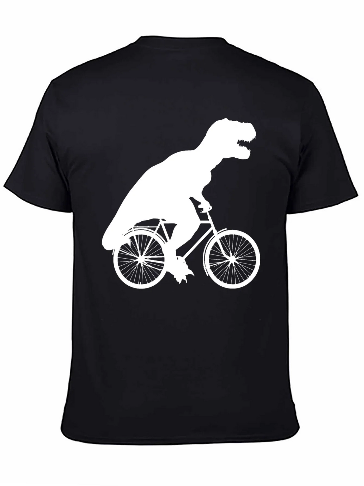 T-Rex Riding Bike Graphic Tee - Black product image 4