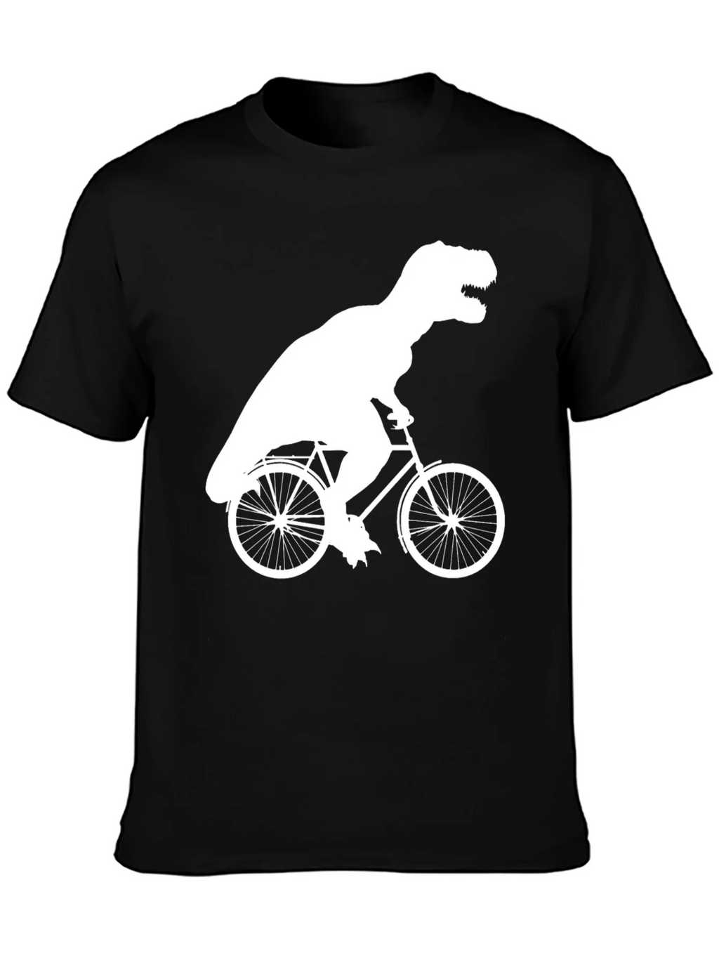 T-Rex Riding Bike Graphic Tee - Black product image 3