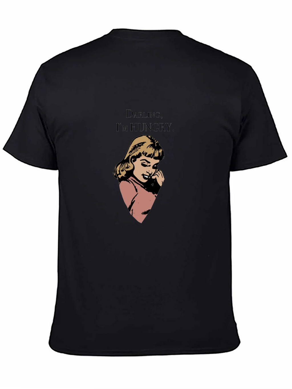 Darling Im Hungry Graphic Tee - Black Cotton Casual T-Shirt product image 4