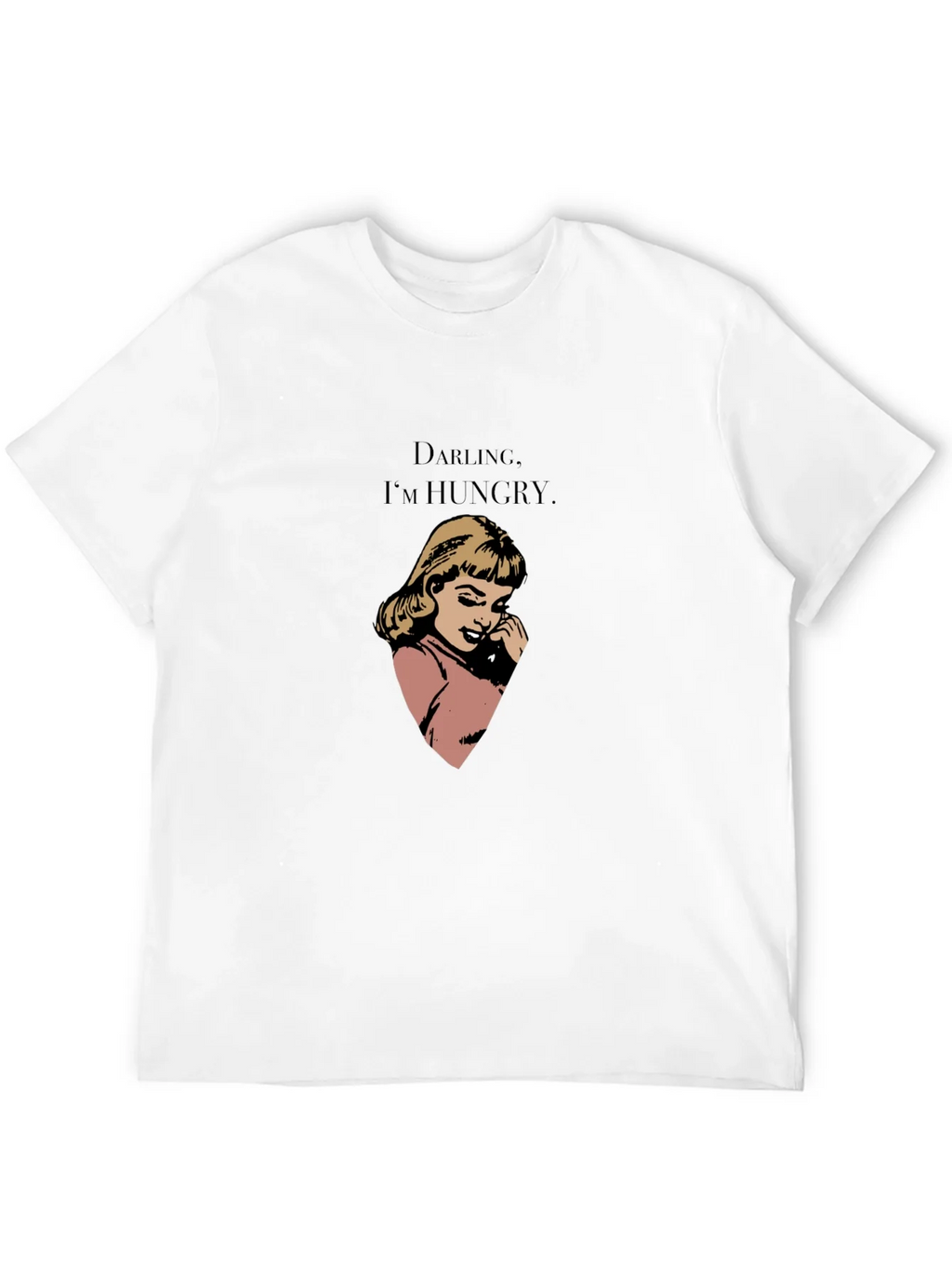 Darling Im Hungry Graphic Tee - Black Cotton Casual T-Shirt product image 9