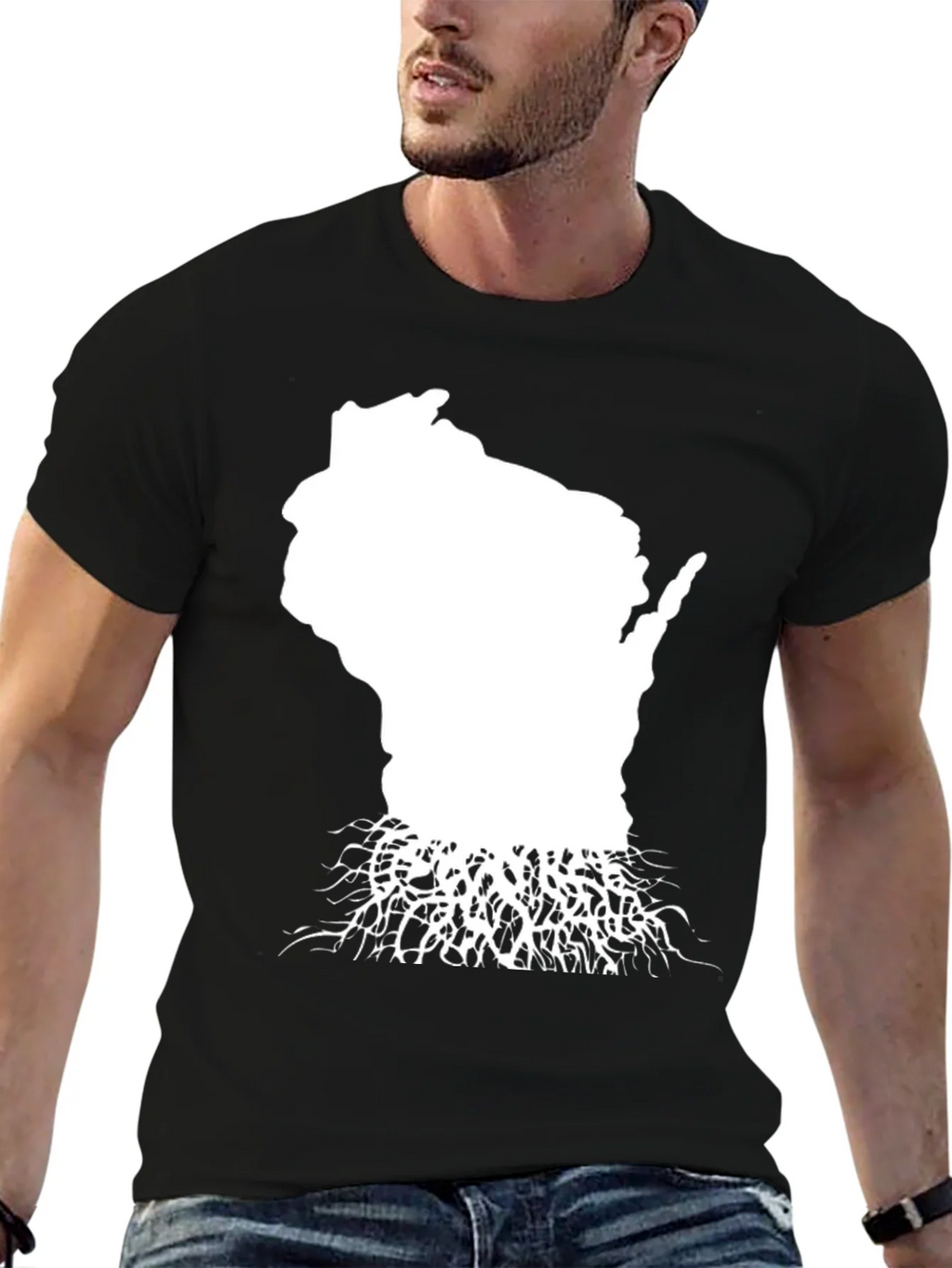 Wisconsin Roots Black T-Shirt - State Pride Tee product image 6
