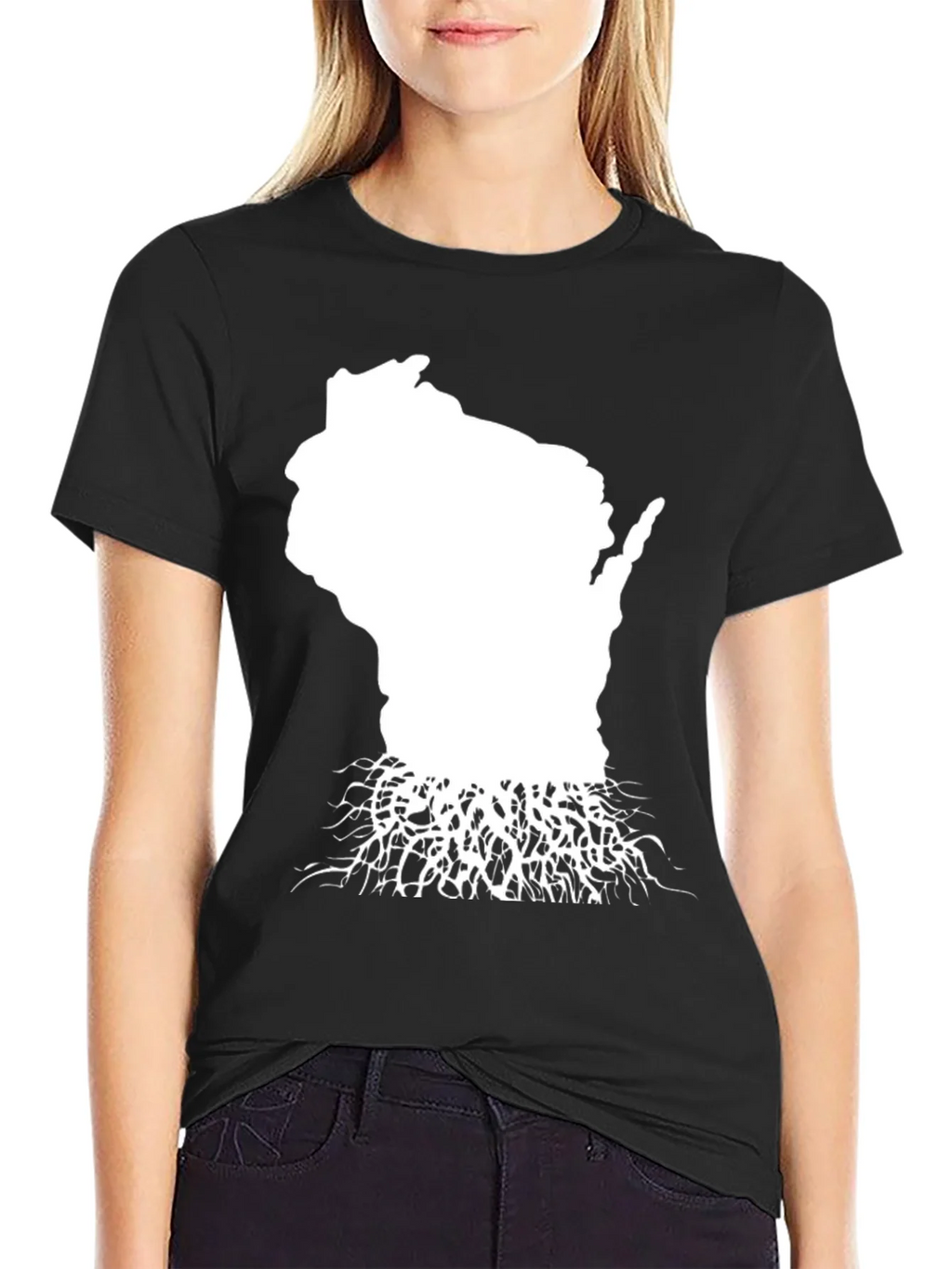 Wisconsin Roots Black T-Shirt - State Pride Tee product image 2