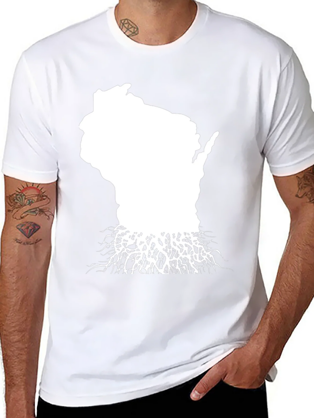 Wisconsin Roots Black T-Shirt - State Pride Tee product image 7