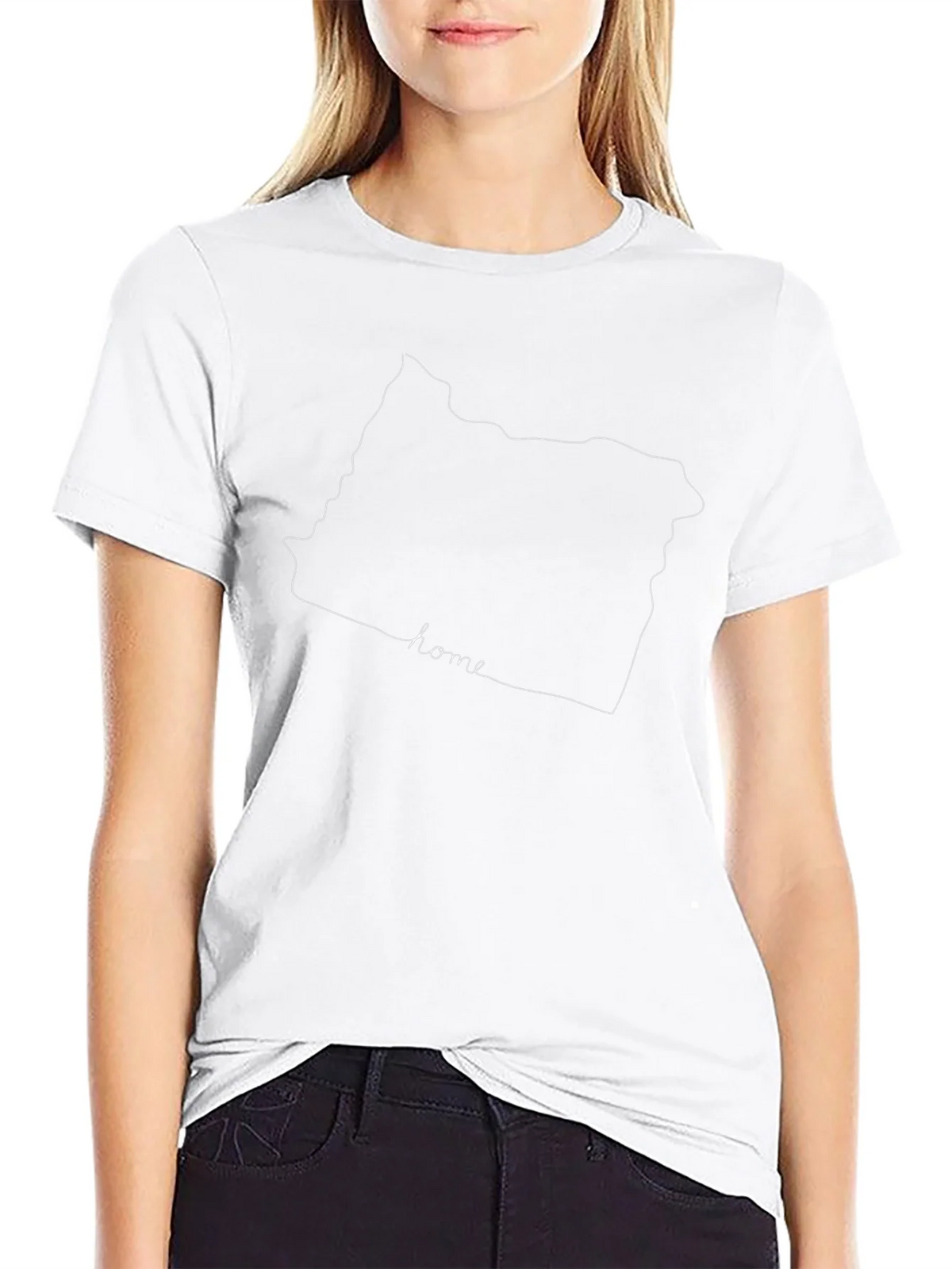 Oregon Home State Outline T-Shirt - Black product image 8