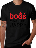 Dogs Make Me Happy Graphic T-Shirt product image 1