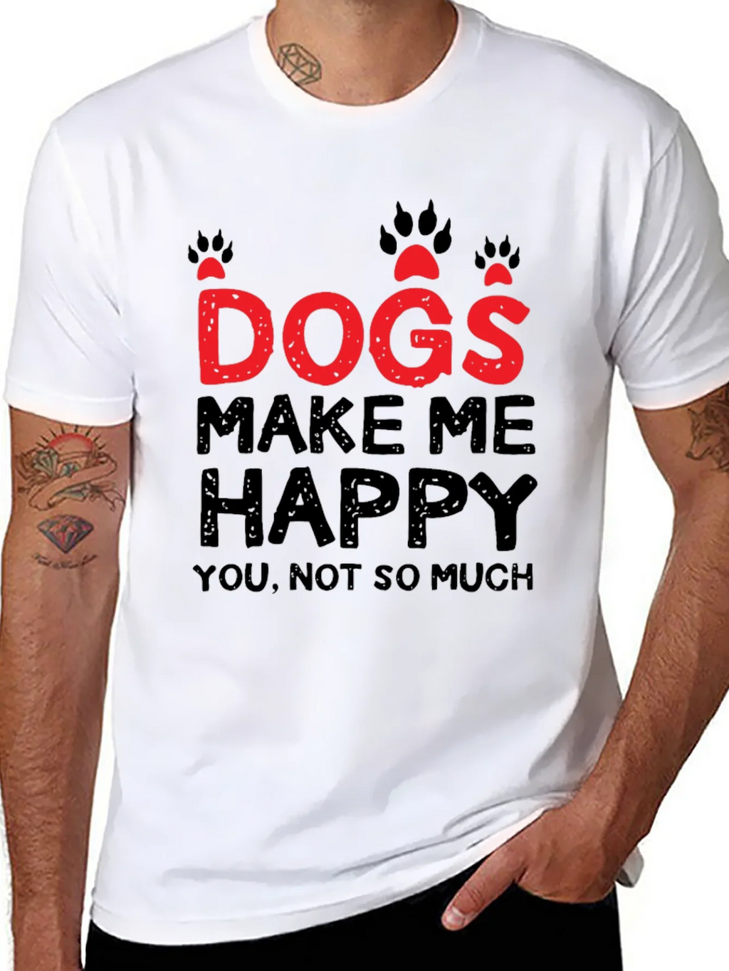 Dogs Make Me Happy Graphic T-Shirt product image 7