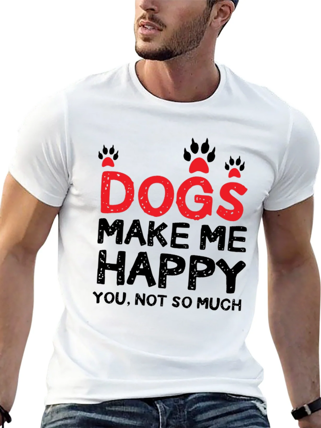 Dogs Make Me Happy Graphic T-Shirt product image 12