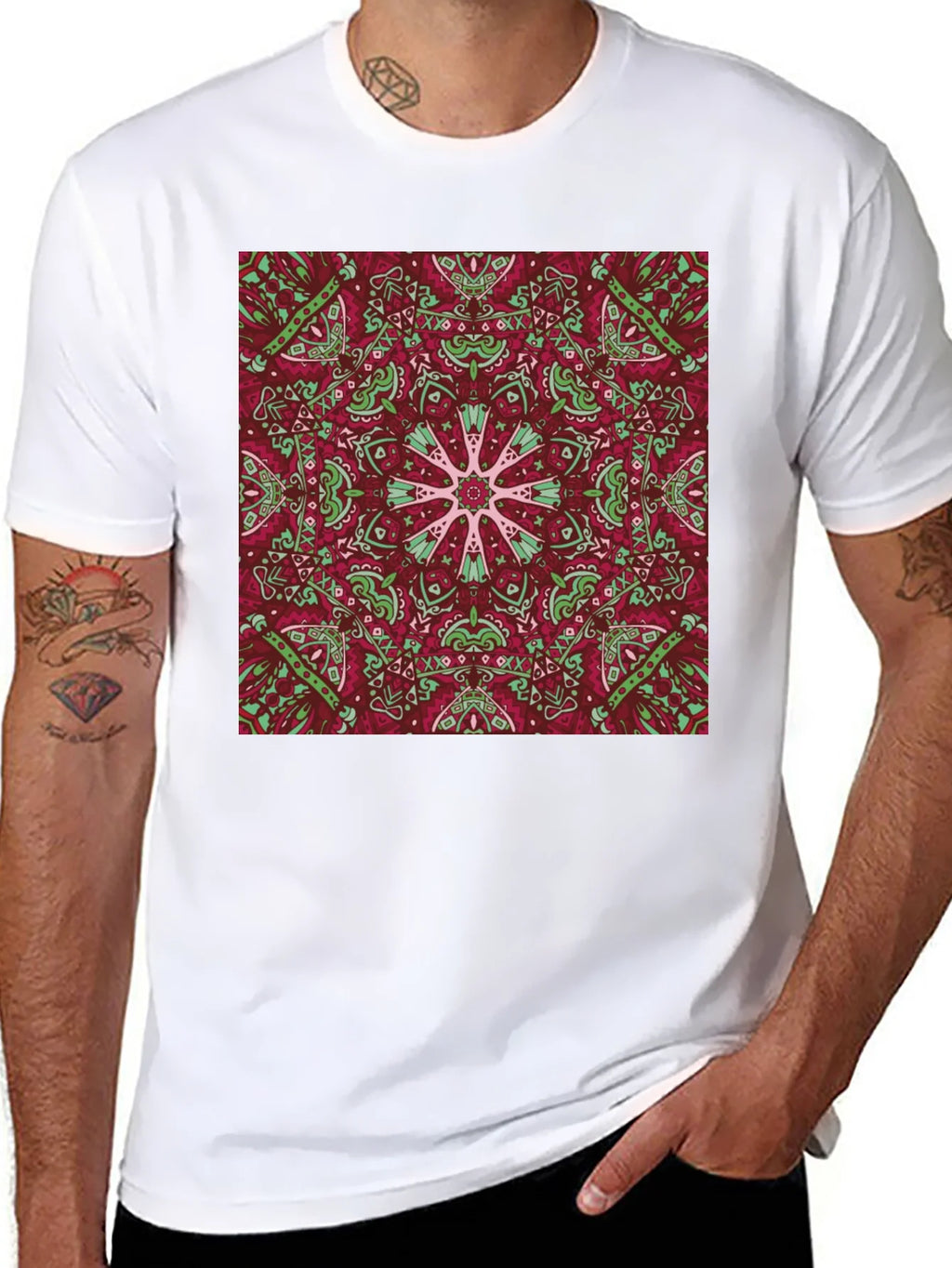 Kaleidoscope Mandala T-Shirt - Unique Graphic Tee product image 3