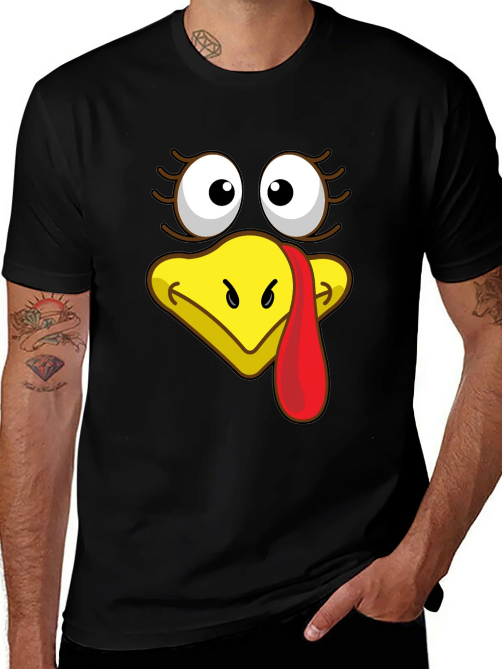 Turkey Face Graphic T-Shirt - Thanksgiving Apparel product image 1