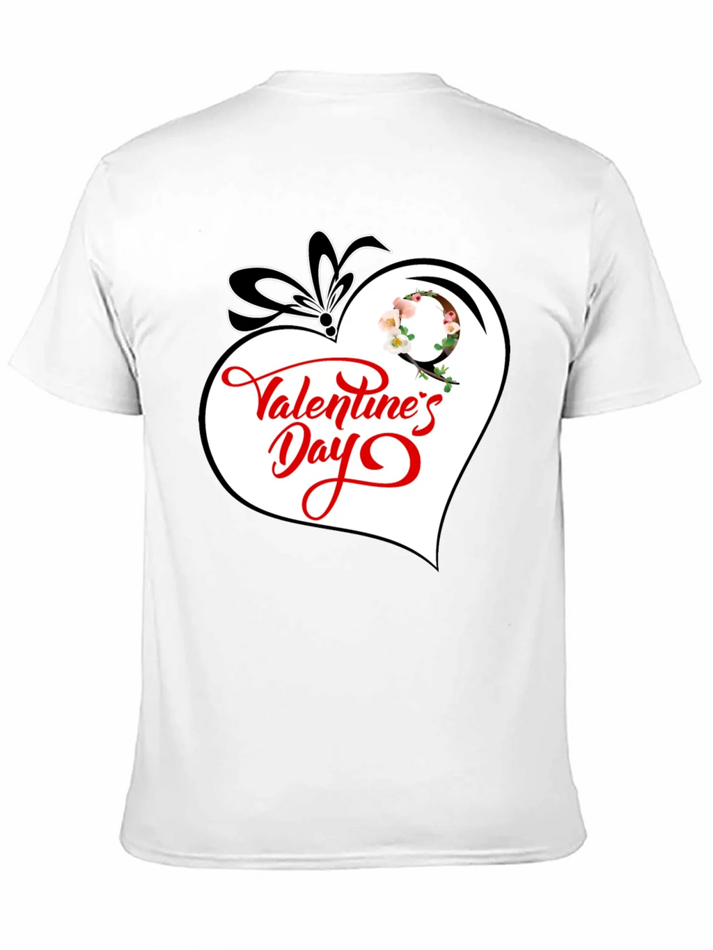 Valentines Day Heart Graphic Tee - Black Cotton Blend product image 10