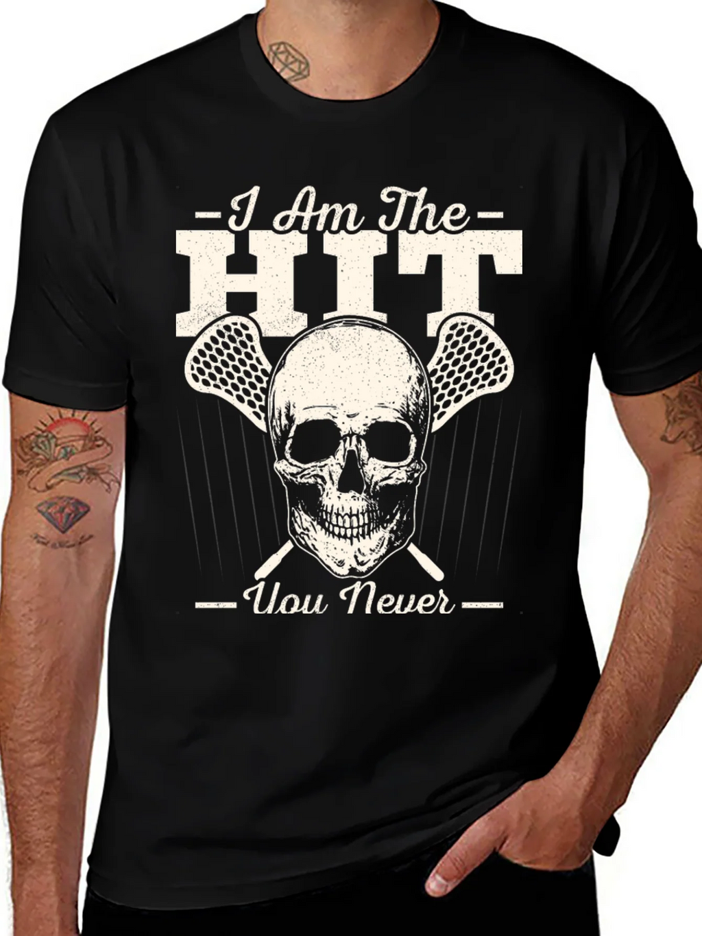 Lacrosse Skull Graphic T-Shirt product image 1