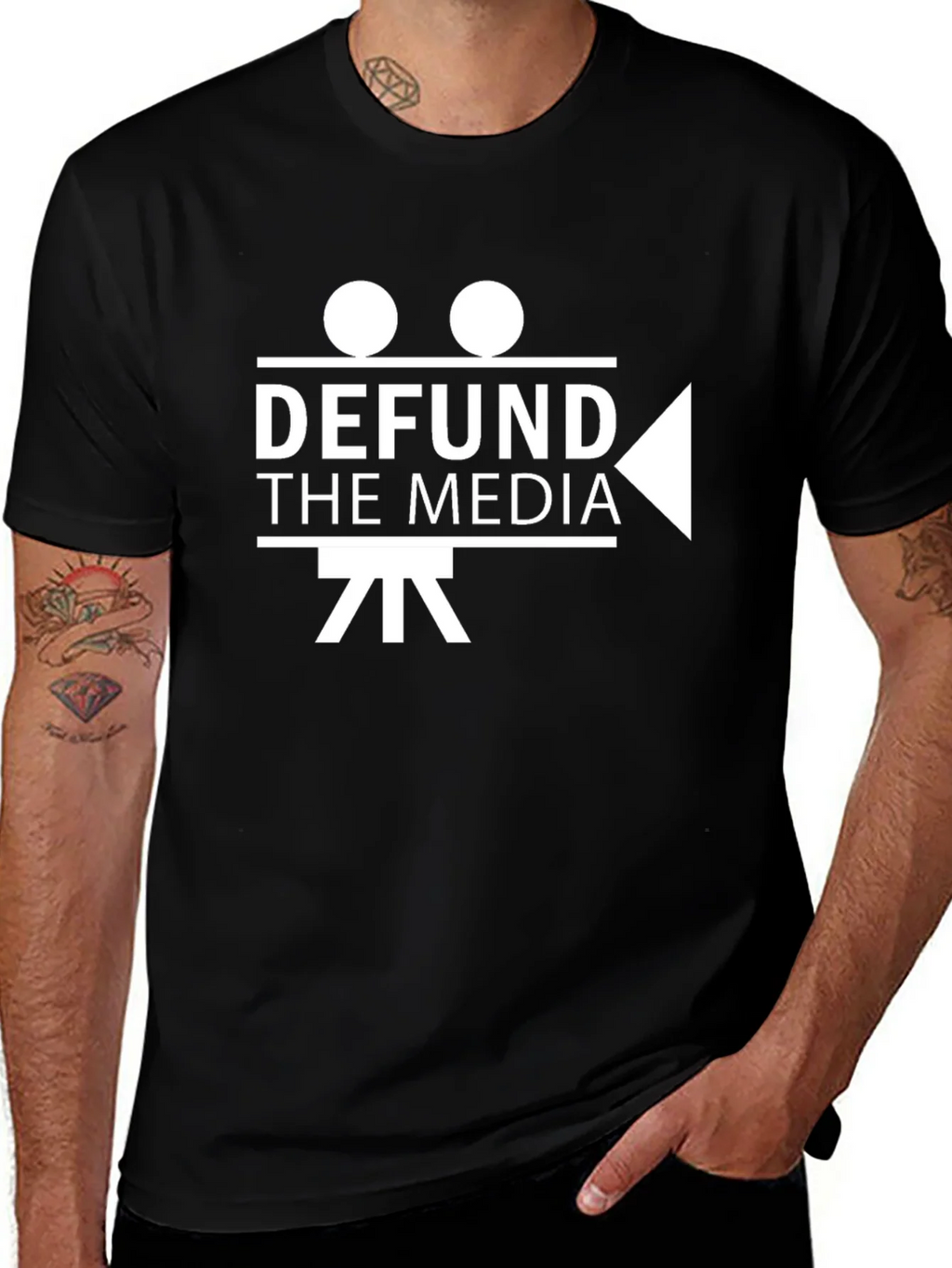 Defund The Media Graphic Tee product image 1