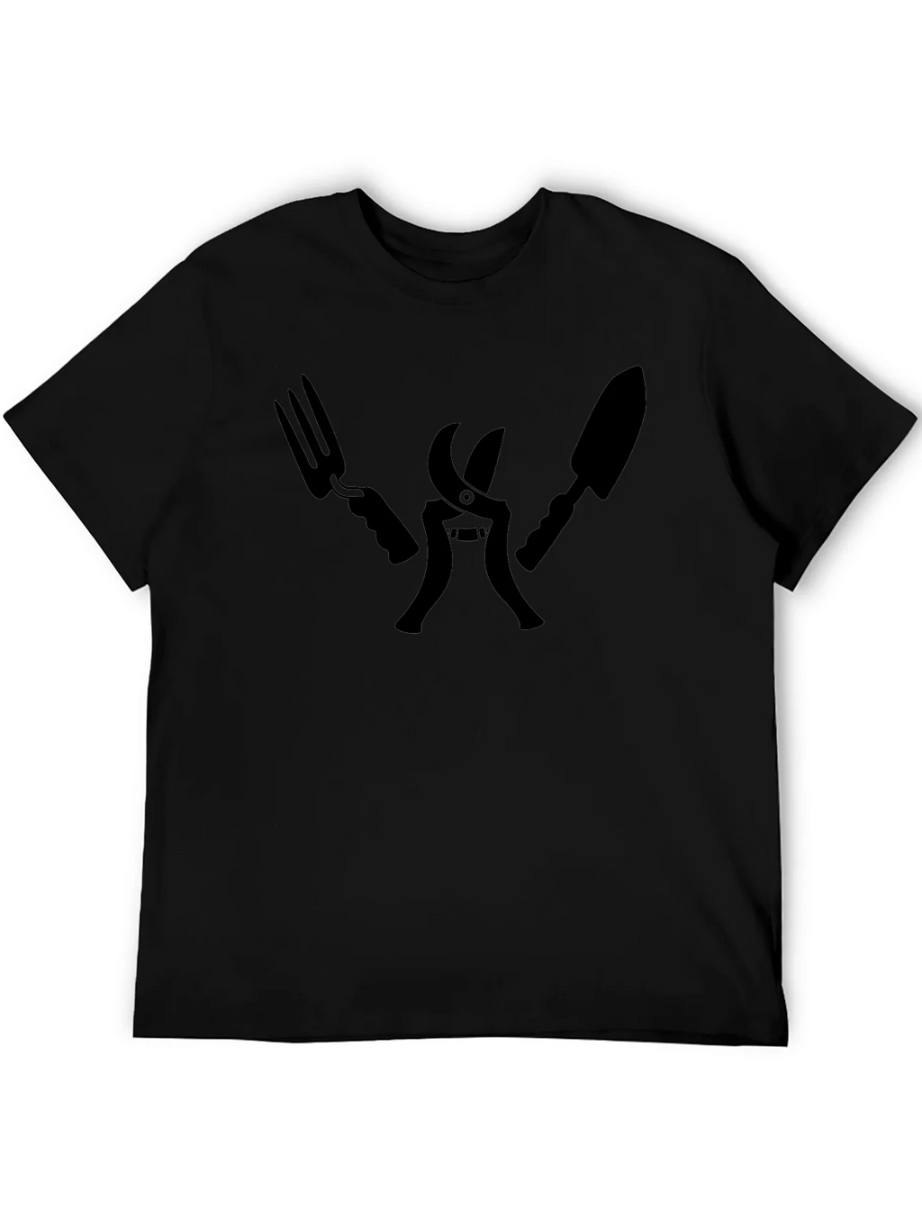 Gardening Tool T-Shirt - Black Crew Neck product image 5